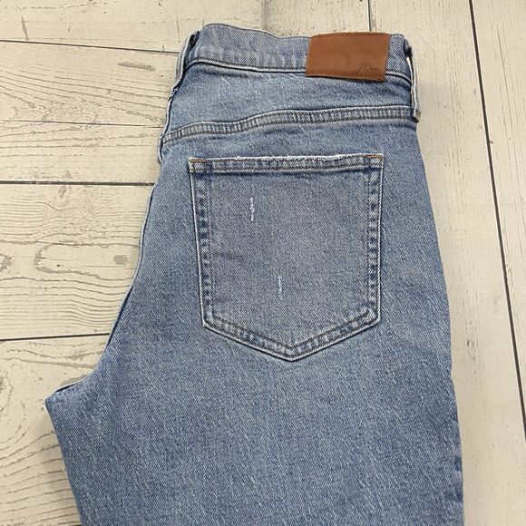J. Crew Denim - J. Crew Women's Size 29 Blue 9" Demi Boot Crop Light Wash Distressed Denim Jeans